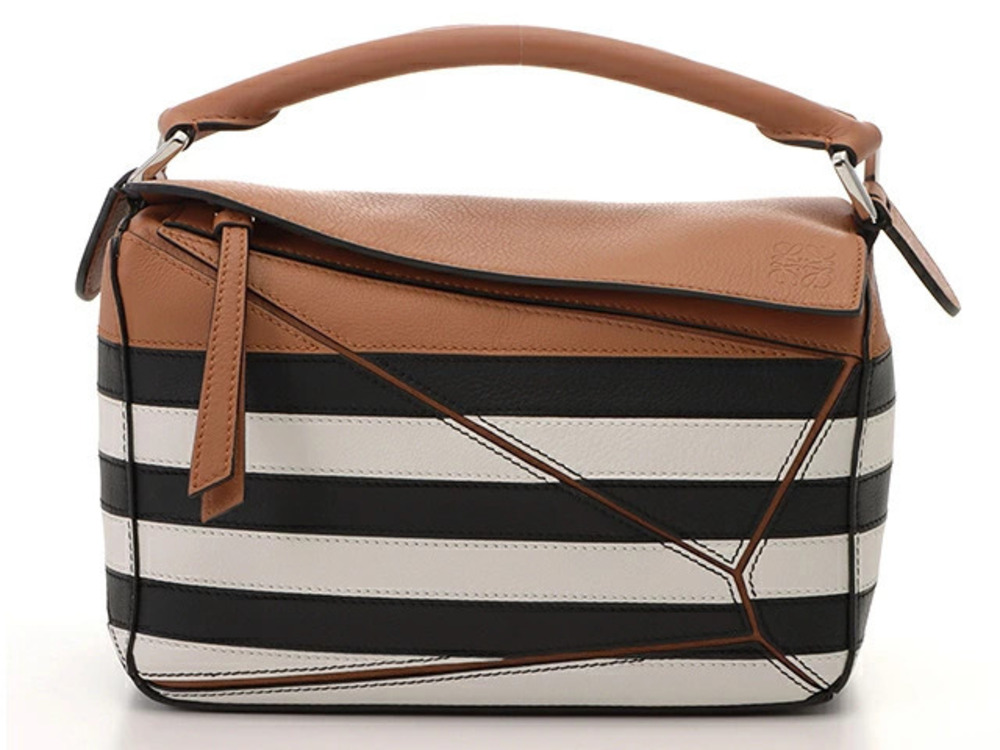 Loewe Puzzle bag brown x white black calfskin